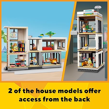 lego modern city house set