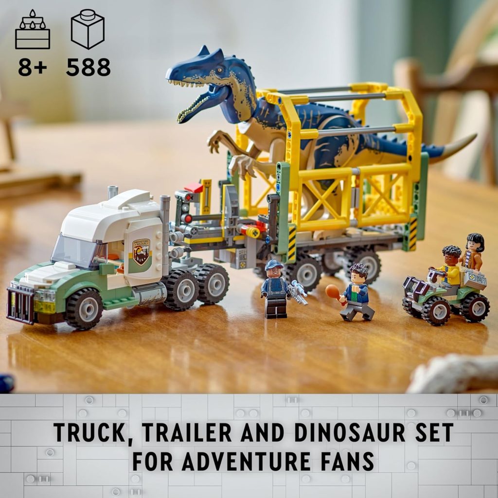 LEGO 76966 Jurassic World Allosaurus Transporter: A Thrilling Dino Expedition!